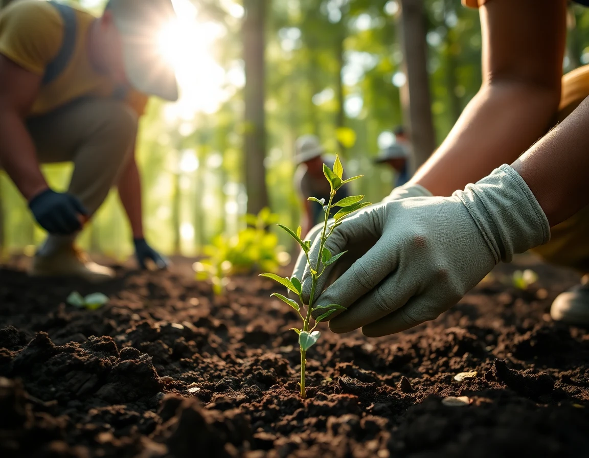Reforestation work
